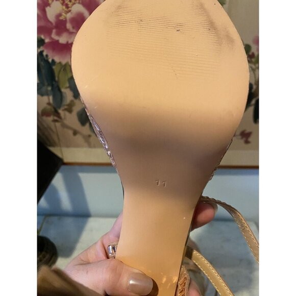 Azalea Wang Catriona Platform Heels Womens Size 11 Rose Gold Strappy Blo Sandals - Picture 7 of 7